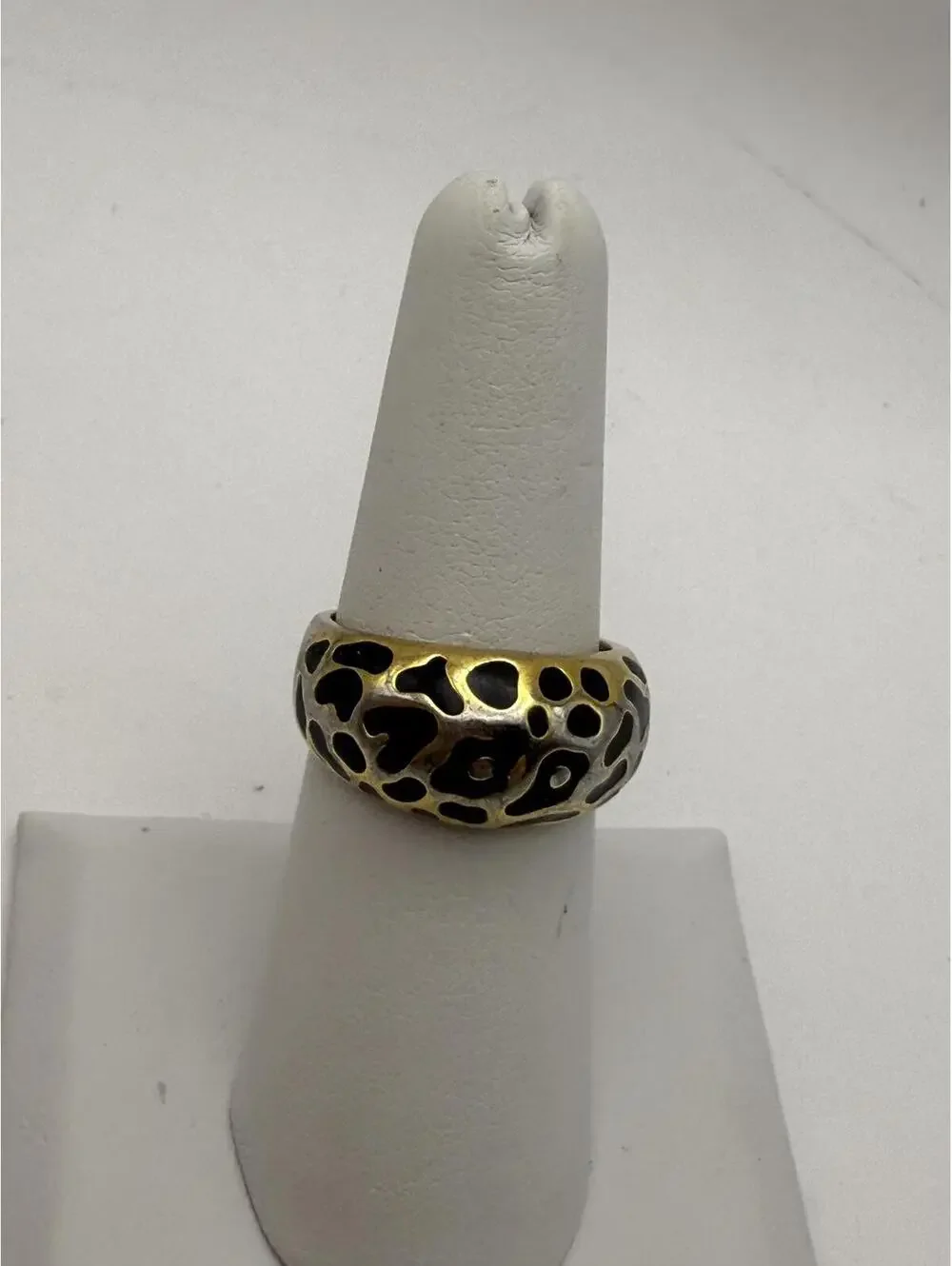Chunky Animal Print Pattern Ring 6.5